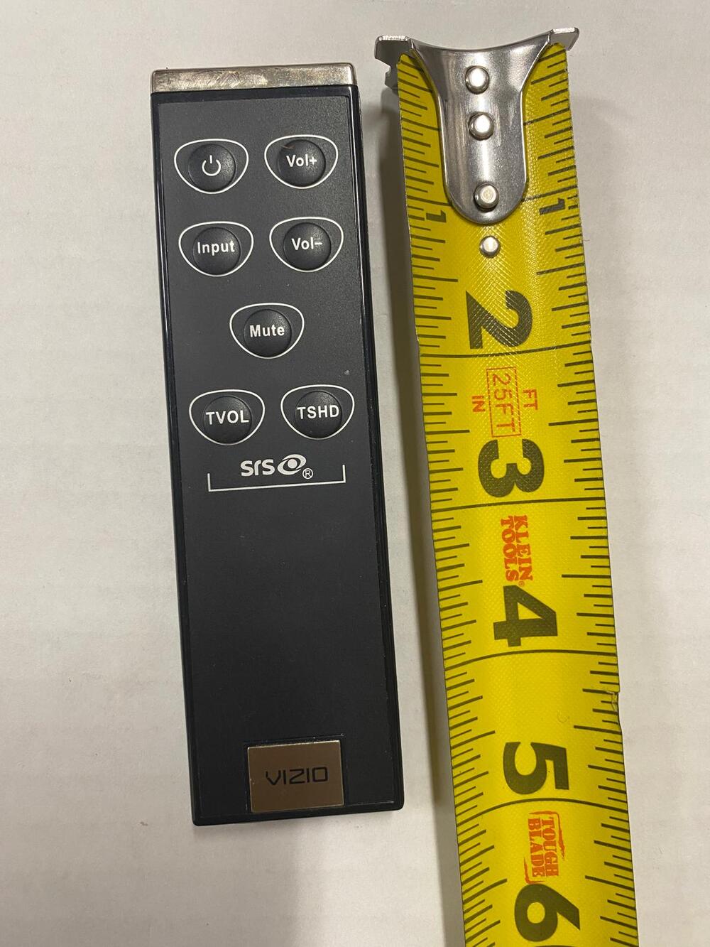 VIZIO SRS Sound Bar Remote Control TVOL TSHD Input Volume Pre Owned